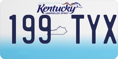 KY license plate 199TYX