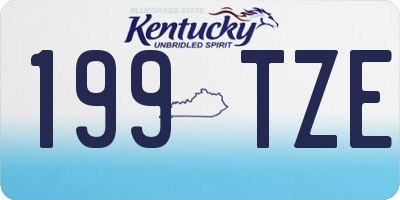 KY license plate 199TZE