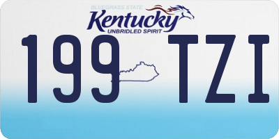 KY license plate 199TZI