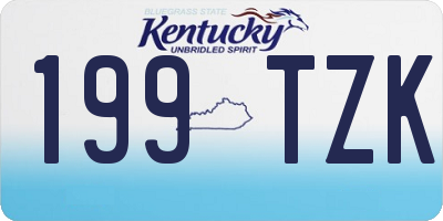 KY license plate 199TZK