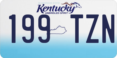 KY license plate 199TZN