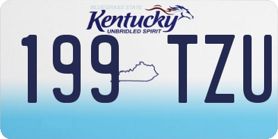 KY license plate 199TZU