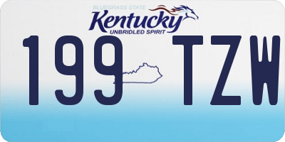 KY license plate 199TZW