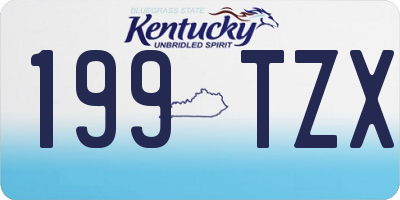 KY license plate 199TZX