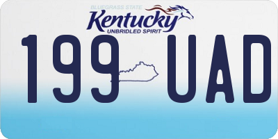KY license plate 199UAD