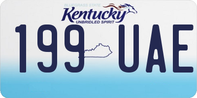 KY license plate 199UAE