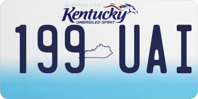KY license plate 199UAI
