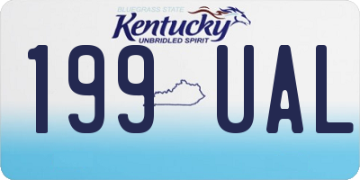 KY license plate 199UAL