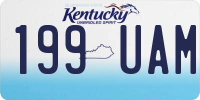 KY license plate 199UAM