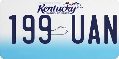 KY license plate 199UAN