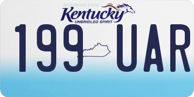 KY license plate 199UAR