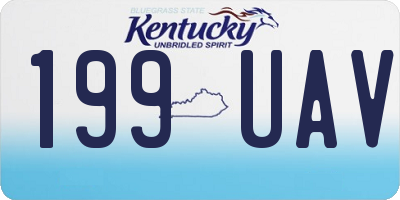 KY license plate 199UAV