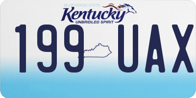 KY license plate 199UAX