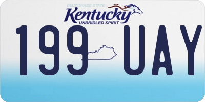 KY license plate 199UAY