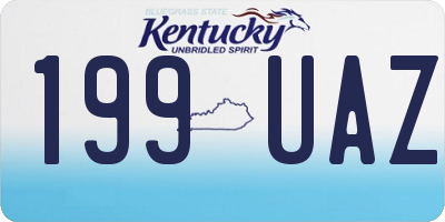 KY license plate 199UAZ