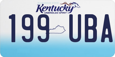 KY license plate 199UBA