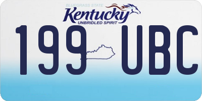 KY license plate 199UBC
