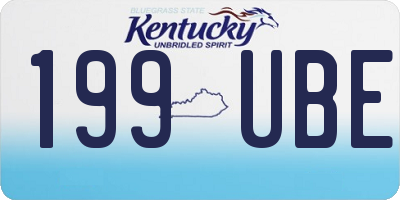 KY license plate 199UBE