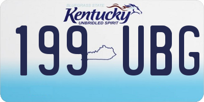 KY license plate 199UBG