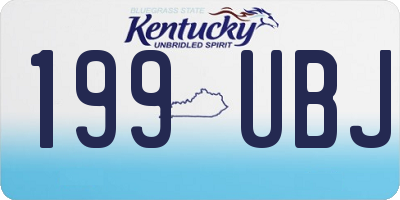KY license plate 199UBJ