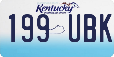 KY license plate 199UBK