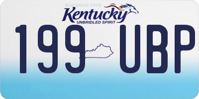 KY license plate 199UBP