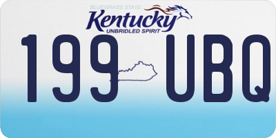 KY license plate 199UBQ