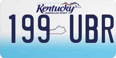 KY license plate 199UBR