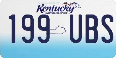 KY license plate 199UBS