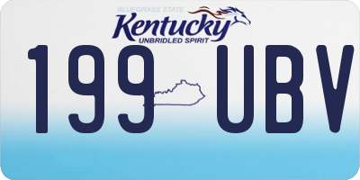 KY license plate 199UBV