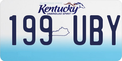 KY license plate 199UBY