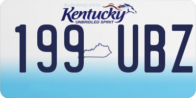 KY license plate 199UBZ