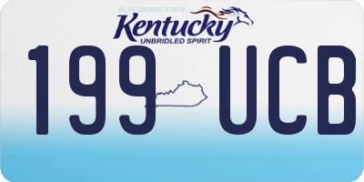 KY license plate 199UCB