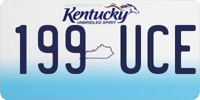 KY license plate 199UCE