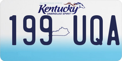 KY license plate 199UQA