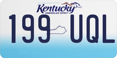 KY license plate 199UQL