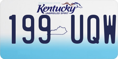 KY license plate 199UQW