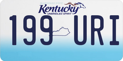 KY license plate 199URI