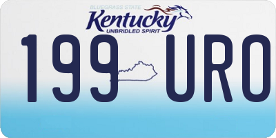 KY license plate 199URO