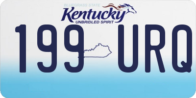 KY license plate 199URQ