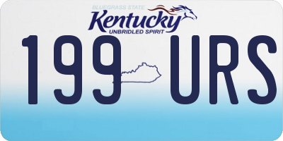 KY license plate 199URS