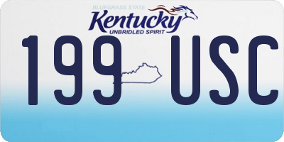 KY license plate 199USC