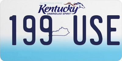 KY license plate 199USE