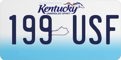 KY license plate 199USF