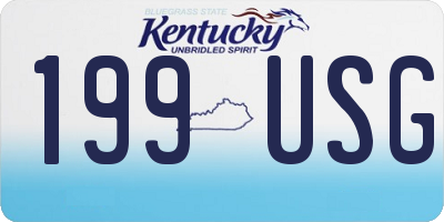 KY license plate 199USG