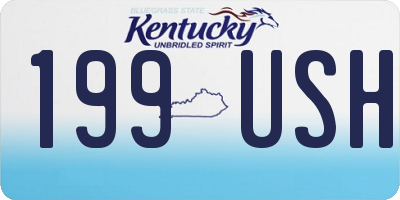 KY license plate 199USH