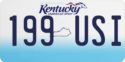 KY license plate 199USI