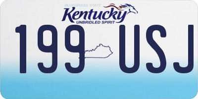 KY license plate 199USJ
