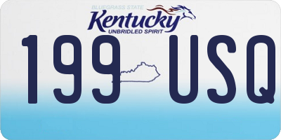 KY license plate 199USQ