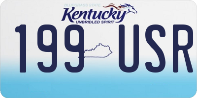 KY license plate 199USR